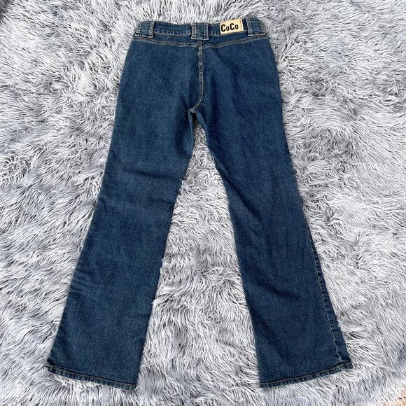 002 Coco Jeans Wear Full Function Denim Wide Leg Trouser Jeans Medium Blue - Picture 5 of 8